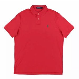 Polo Ralph Lauren Mens Soft Interlock Polo Red L